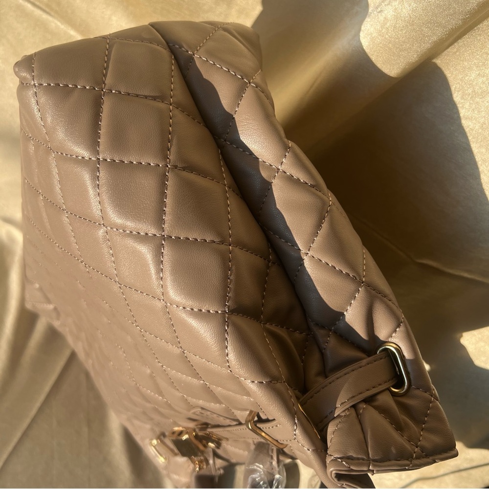 Studio Badgley Mischka Vegan Leather Tote, in Taupe. - Picture 13 of 16